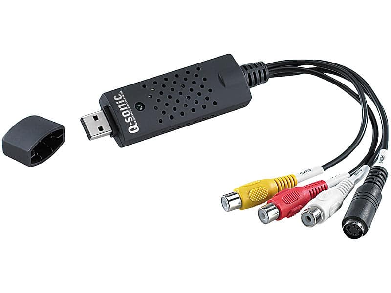 Enregistreur Boîtier d'acquisition Audio, Vidéo Capture Convertisseur Audio  Vidéo USB 2.0, VHS Analogique vers Numerique pour Windows  10/8/7/VHS/DVD/VCR/Vista